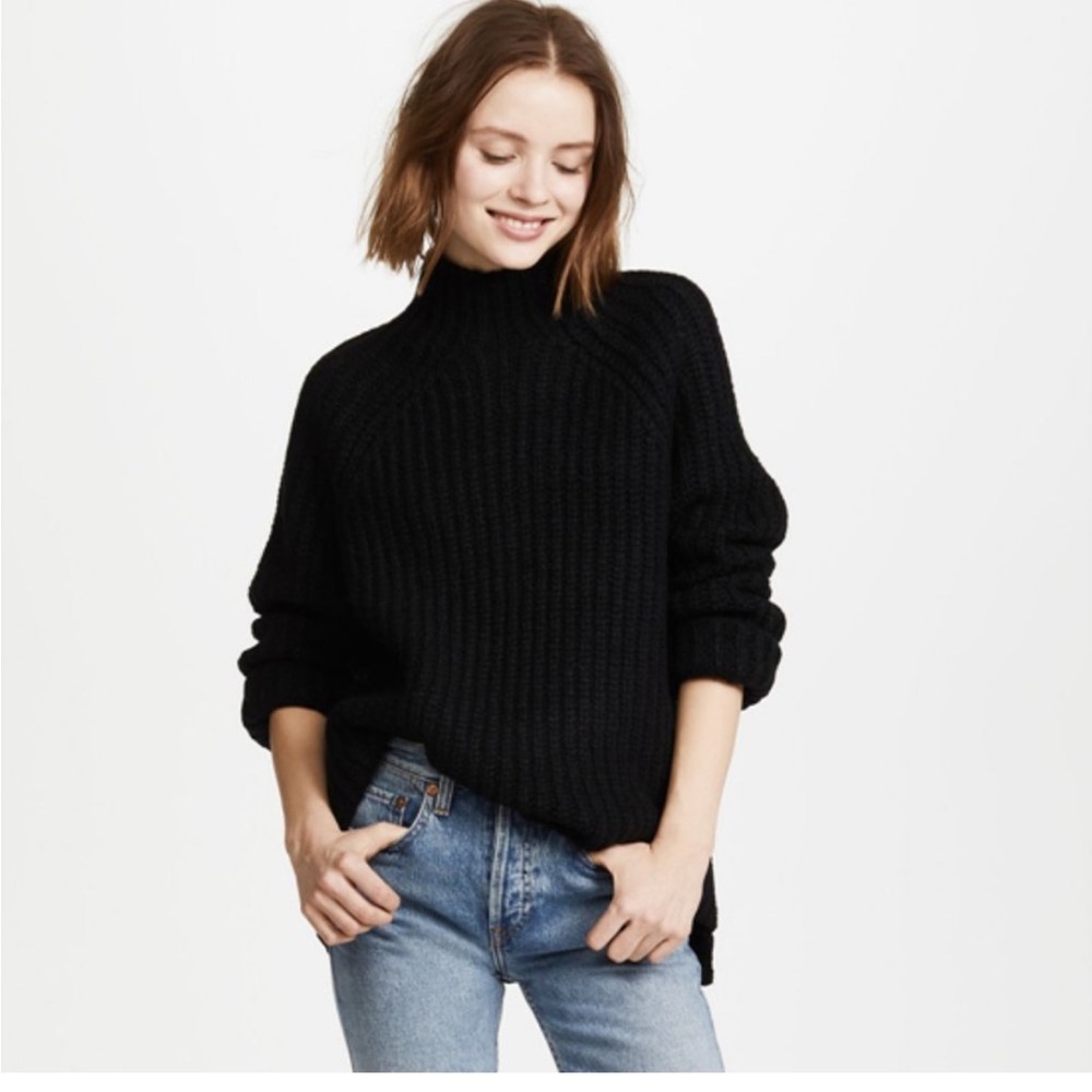 Theory black Rifonia wool sweater